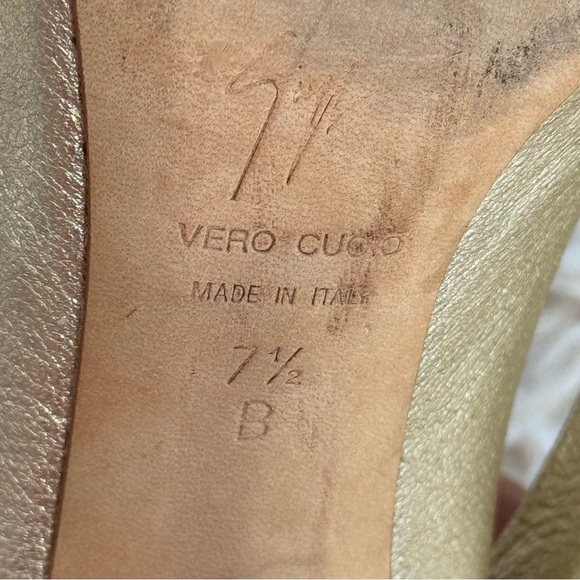 Giuseppe Zanotti Peep Toe Gold Black Patent leather Stiletto Pump SZ 37.5 B sexy - Picture 13 of 13